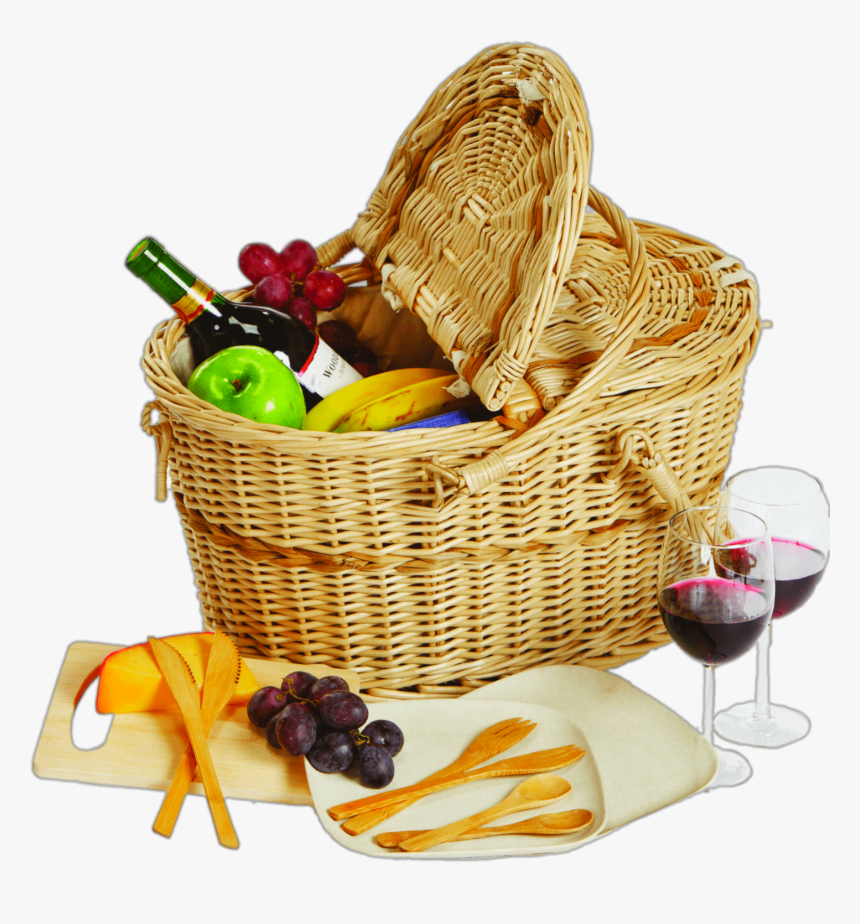 #picnic #basket #food #dessert #multicolored #blanket - Gifts For Him On Valentine's Day In India, HD Png Download