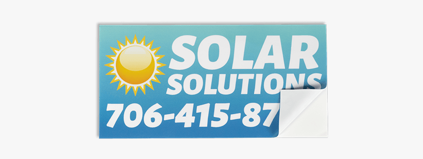 Solar Bumper Sticker Cornered Png - Signage, Transparent Png