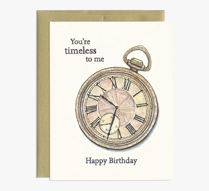 Nostalgic Antique Watch Greeting Card - Pocket Watch, HD Png Download