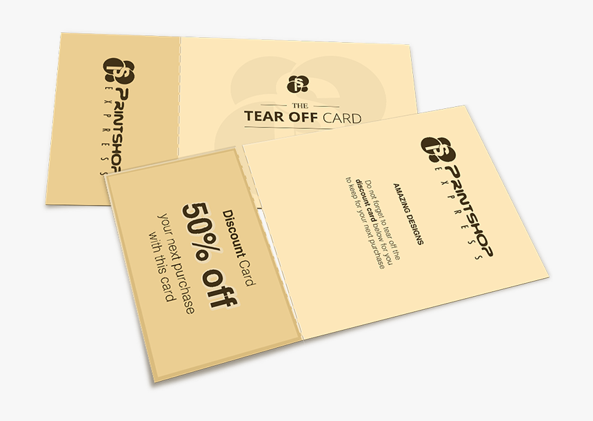 Tear Off Cards Design , Png Download - Packaging And Labeling, Transparent Png