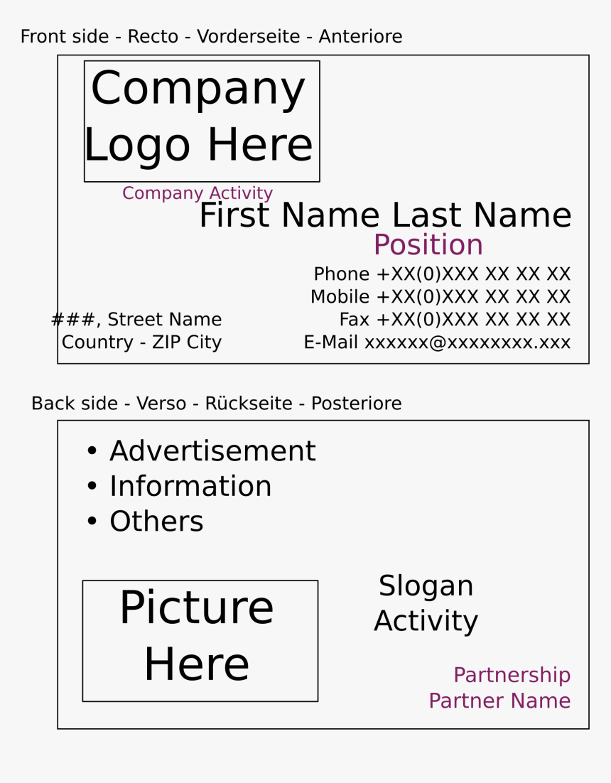 This Free Icons Png Design Of Business Card Front And - Screenshot, Transparent Png