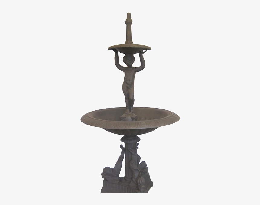 Cast Iron Fountain With Angel Fish - Fountain, HD Png Download