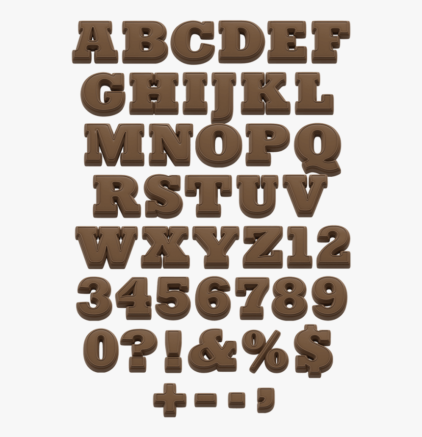 Chocolate Present Sweet Font - Alphabet Chocolate Font, HD Png Download