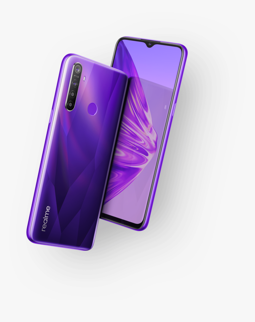 Oppo Realme 5 Pictures - Realme 5 Crystal Purple Colour, HD Png Download