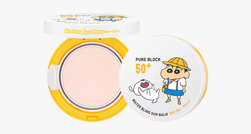 A Pieu X Crayon Shinchan Pure Block Water Bling Sun - Pure Block Water Bling Sun Balm Shin, HD Png Download