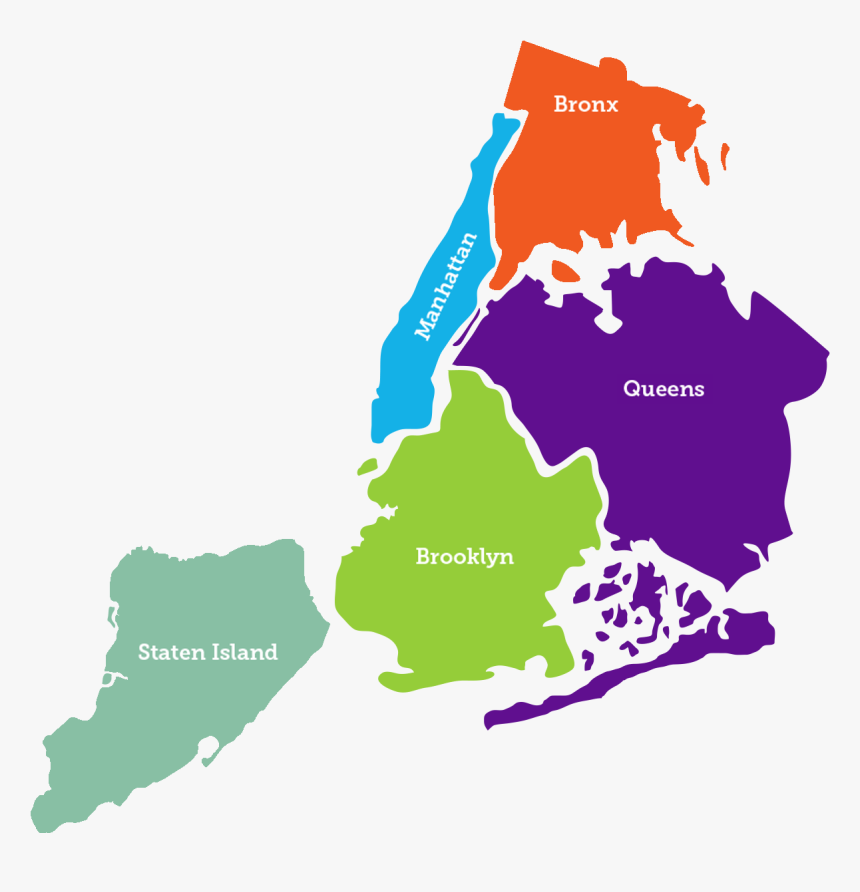Manhattan Brooklyn Queens Bronx Staten Island, HD Png Download