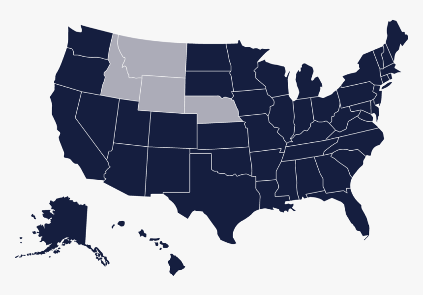Calvert Map - Black Map Of The Usa, HD Png Download