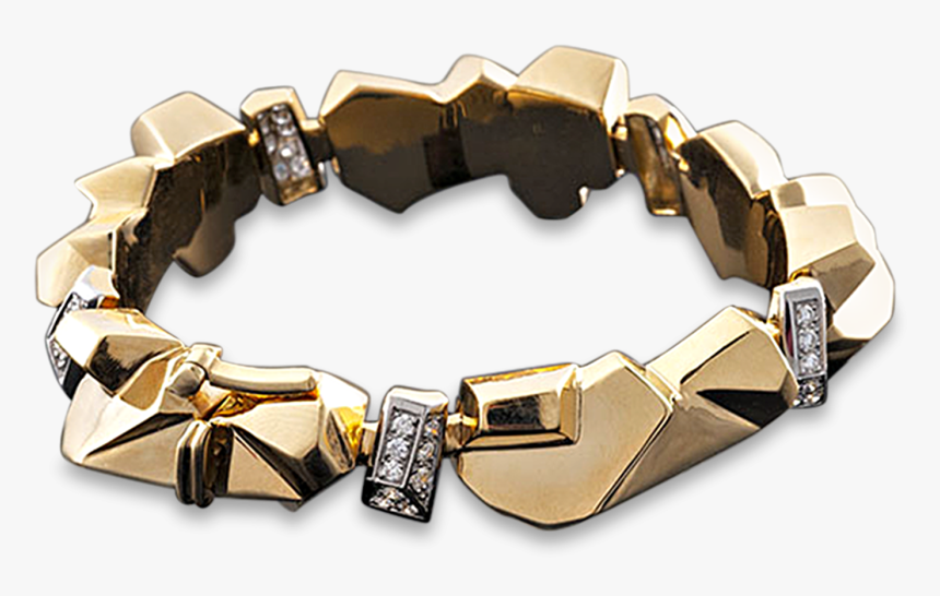 Gold Geometric Bracelet By David Webb - Bracelet, HD Png Download