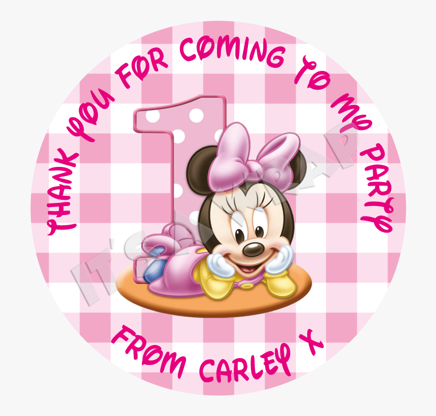 Baby Minnie Sweet Cone Stickers - Happy Birthday Baby Minnie Mouse, HD Png Download