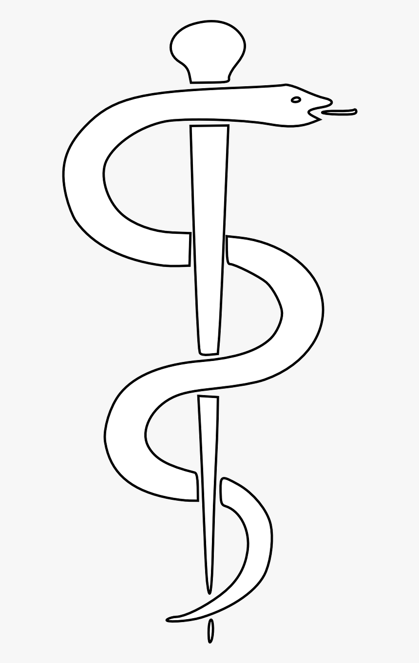 Aesculapian Staff Rod Of Asclepius Health Free Picture - Rod Of Asclepius White, HD Png Download