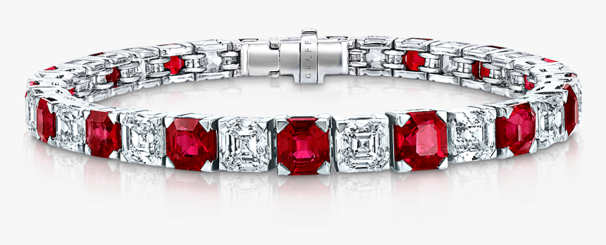 Emerald Cut Ruby Bracelet, HD Png Download