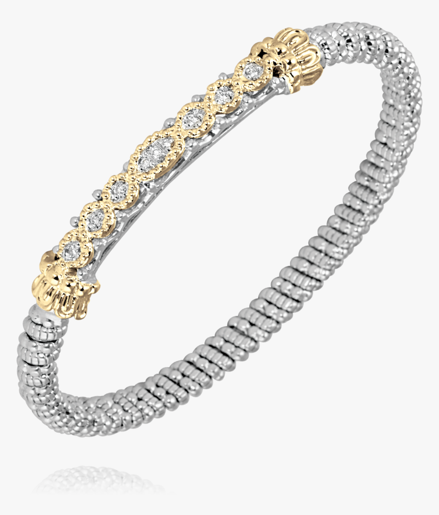 Sterling Silver & 14k Yellow Gold Bracelet - Bracelet, HD Png Download