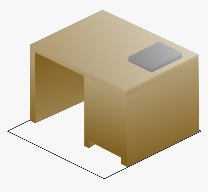 Box,angle,coffee Table - Isometrico De Un Escritorio, HD Png Download