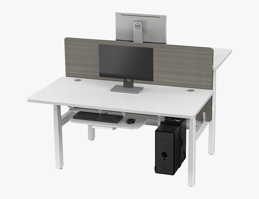 Eureka Standing Desks L Shape Right White - Computer Desk, HD Png Download