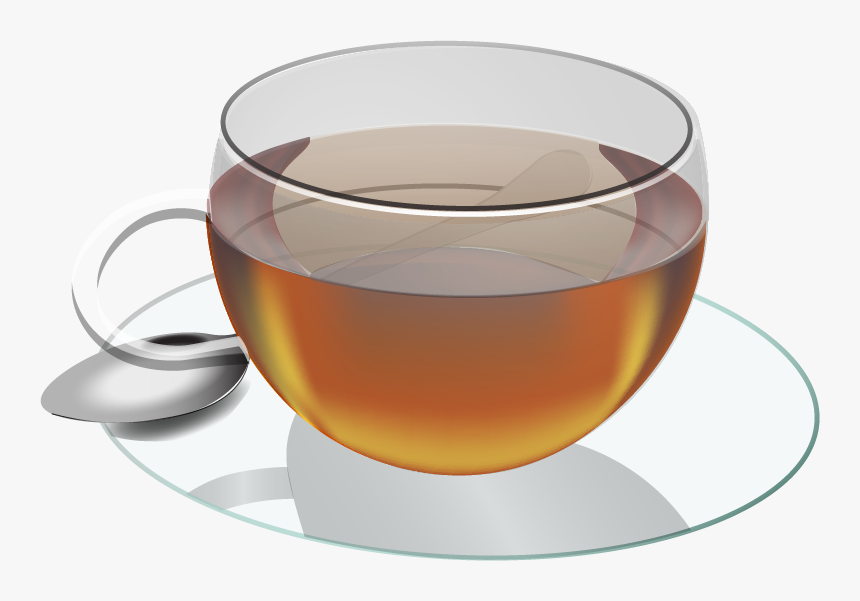 Glass Of Tea With Spoon - Wine Glass, HD Png Download