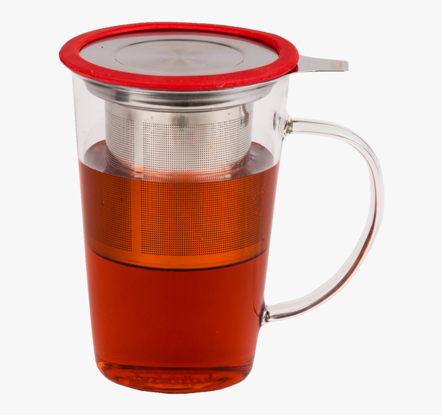 Infusing Glass Tea Mug - Glass Tea Cup And Infuser, HD Png Download