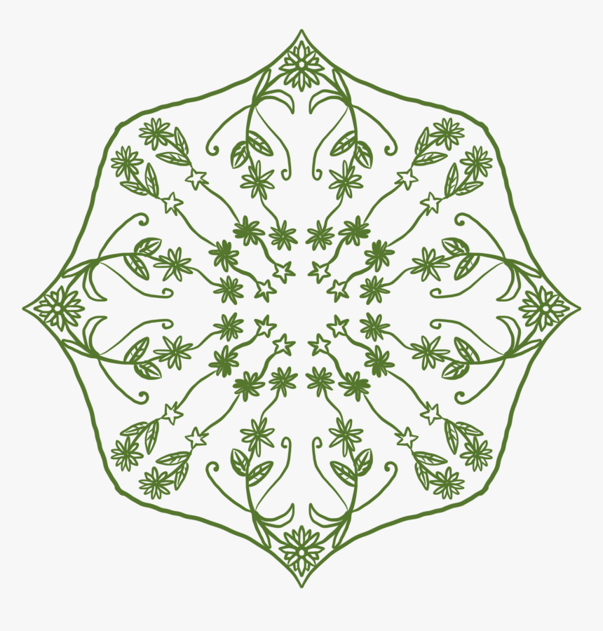 Plant Green Leaves Flowers Fresh Png And Psd - Circle, Transparent Png