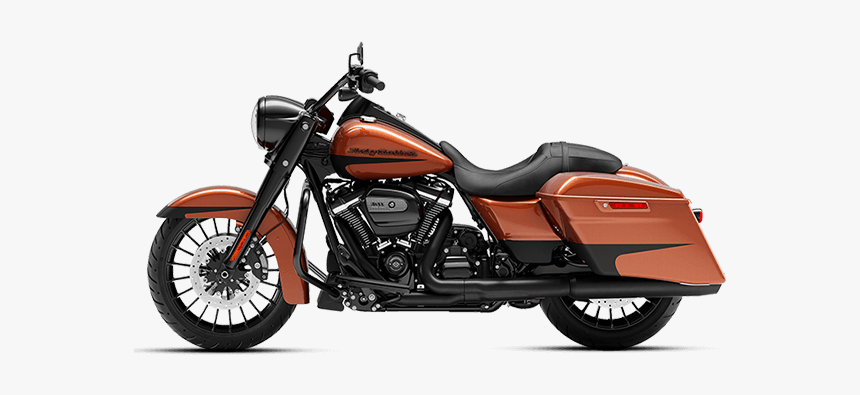 Orange And Black Harley-davidson Motorcycle - 2018 Harley Davidson Road King, HD Png Download