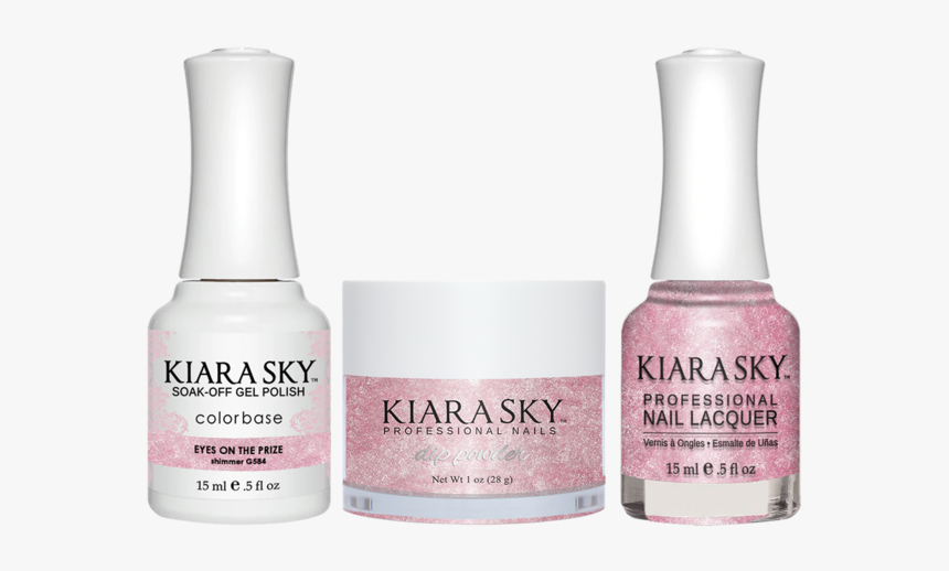 Kiara Sky 3in1 Dipping Powder Gel Polish Nail Lacquer, - Pink Powderpuff Kiara Sky, HD Png Download