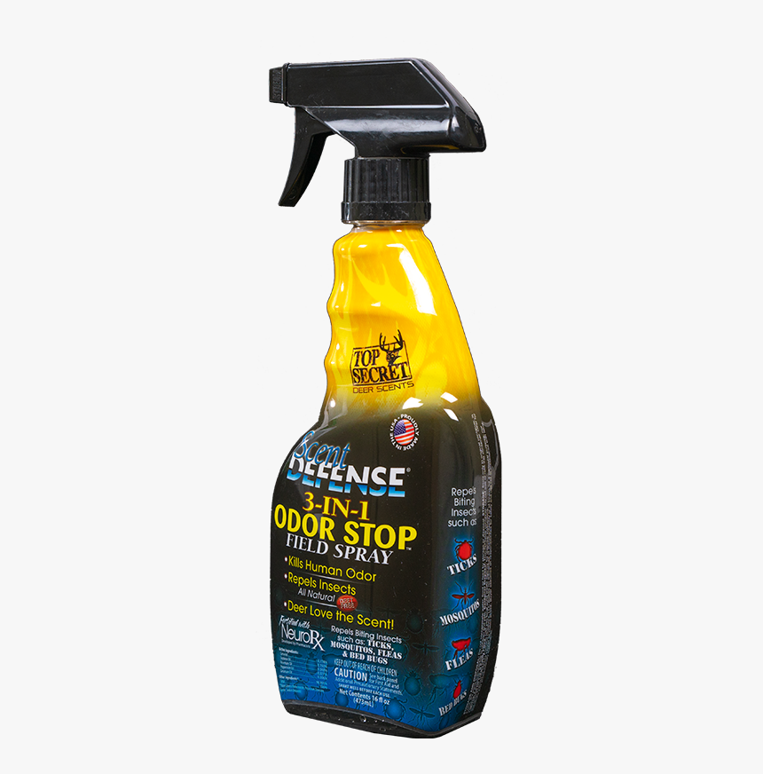 Top Secret Deer Scents Defense Spray Front Angle View - Plastic Bottle, HD Png Download