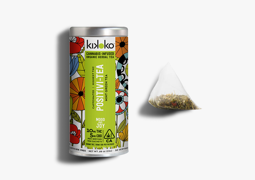 Flowertown Kikoko Positivi Tea Can Bag - Positivi Tea Can 100mg Thc 50mg Cbd Kikoko, HD Png Download