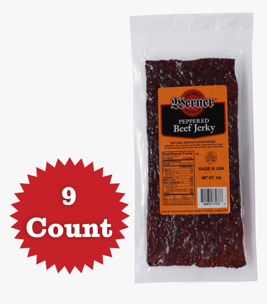 Individually Wrapped Giant Slab Jerky 
 Class - Salt On Pepperoni Stick, HD Png Download