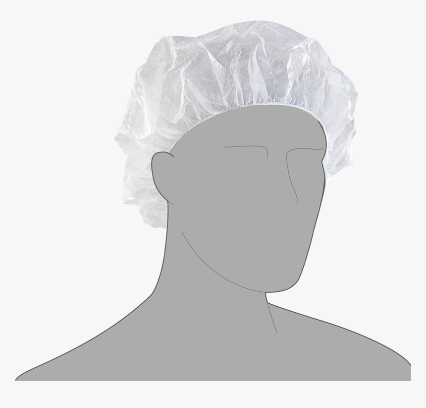 Bouffant Cap White - White Bouffant Cap, HD Png Download