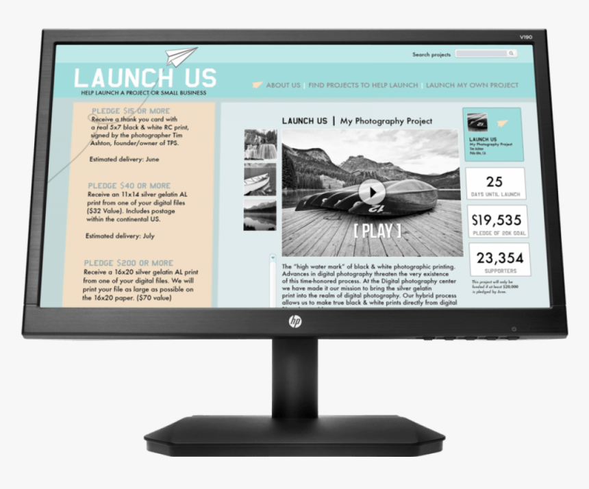 Hp V190 Monitor, HD Png Download