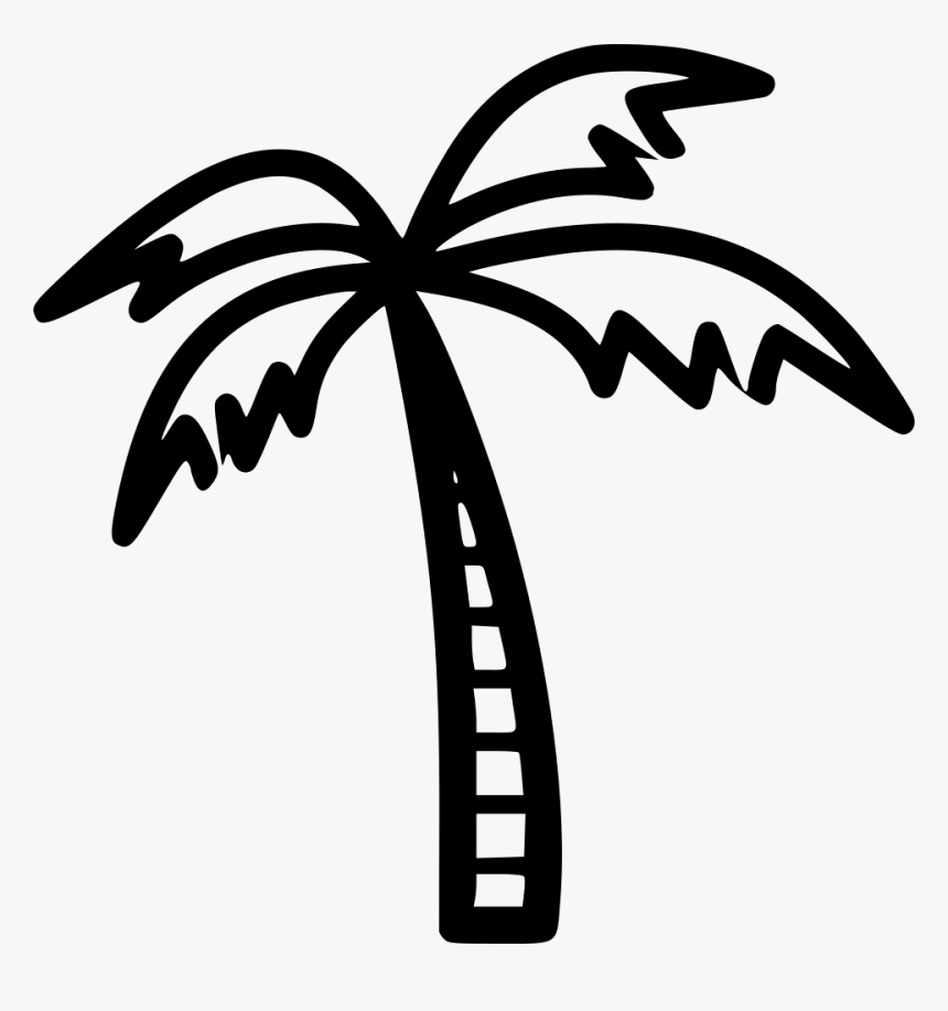Coconut Tree - Coconut Tree Png Black And White, Transparent Png