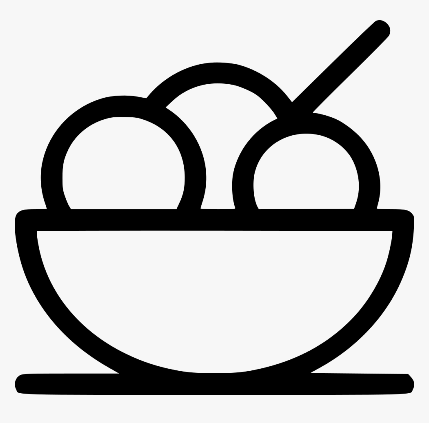 Ice Cream Bowl - Ice Cream Bowl Icon, HD Png Download