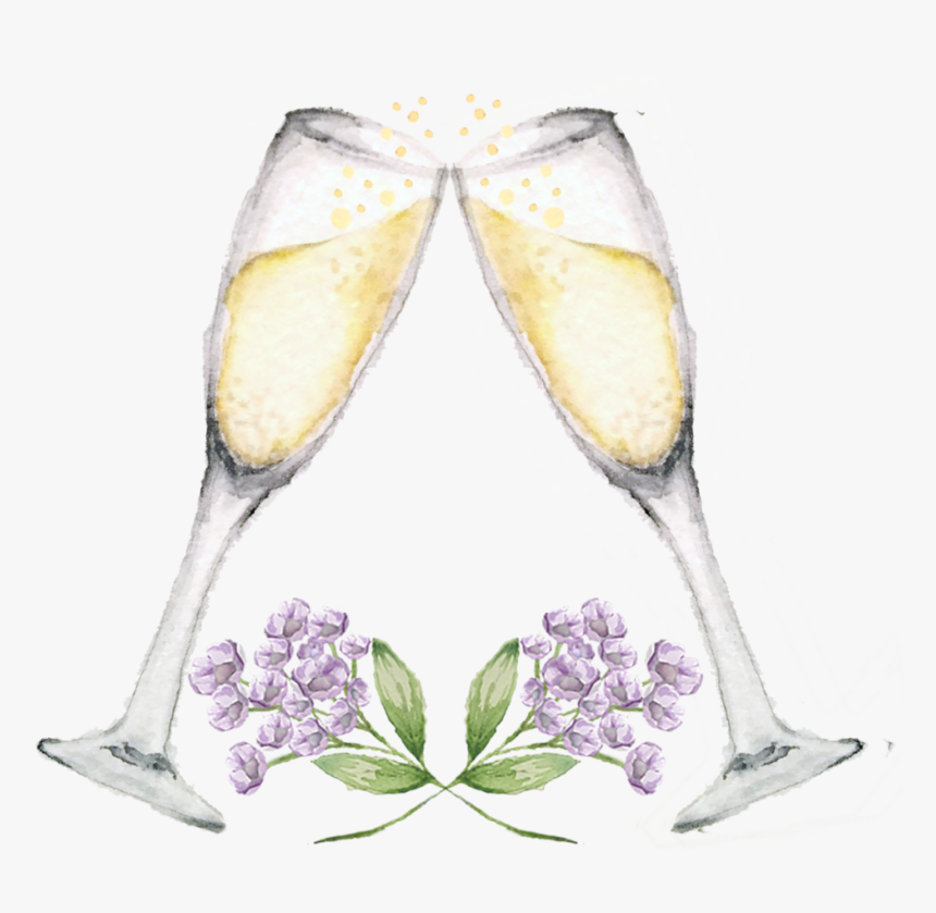 Champagne Glasses Flowers - Still Life Photography, HD Png Download