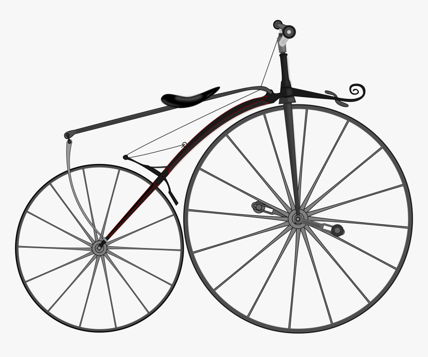 1863 Boneshaker Bike Clip Arts - Velocipede Png, Transparent Png