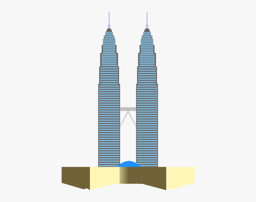 Skyscraper Clipart Architecture Building - Twin Towers Malaysia Clipart, HD Png Download