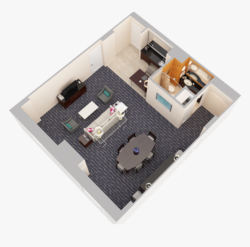 Hospitality Suite Parlor With Queen Sleeper Sofa - Bed, HD Png Download