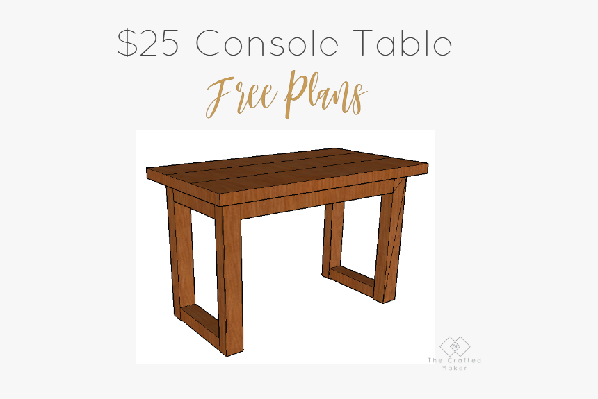 Come Check Out How To Build This $25 Console Table - Coffee Table, HD Png Download