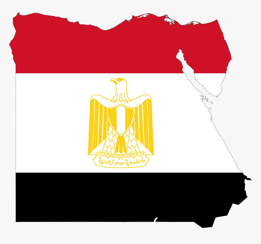 Egypt Flag And Map, HD Png Download