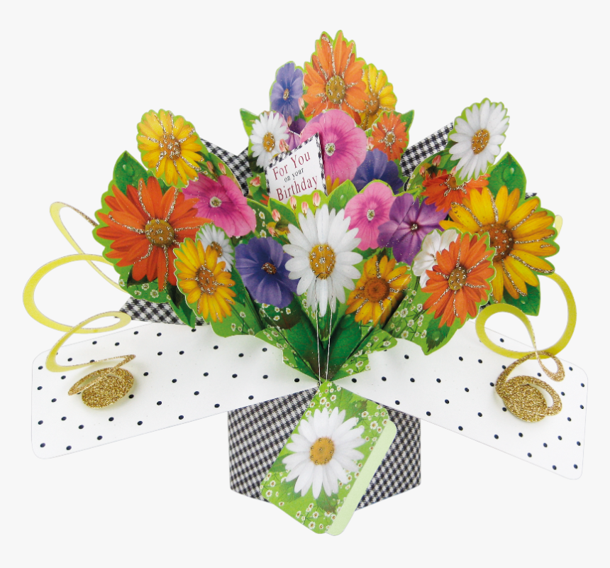 Birthday Flowers Pop-up Greeting Card - Tarjeta De Cumpleaños De Naturaleza, HD Png Download