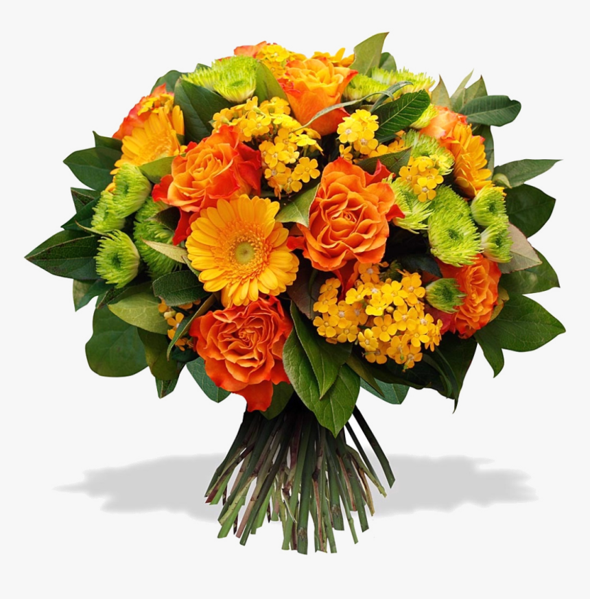 Bouquet Orange , Png Download - Bouquet Fete Des Grand Mere, Transparent Png