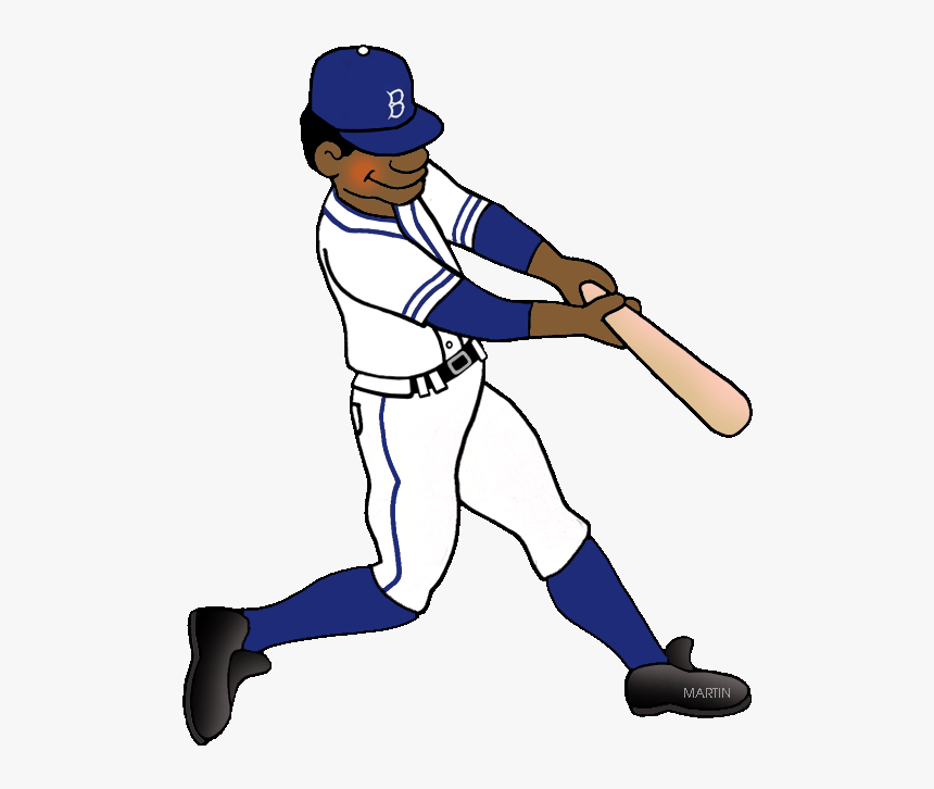 Sports Clip Art By Phillip Martin Jackie Robinson Rh - Jackie Robinson Easy Drawing, HD Png Download