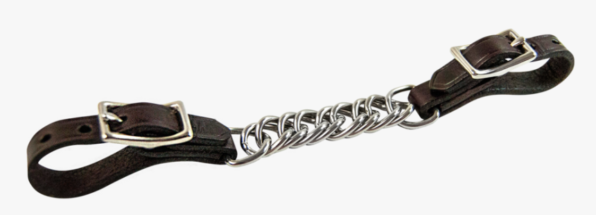 Curb Chain With Leather Ends - Strap, HD Png Download