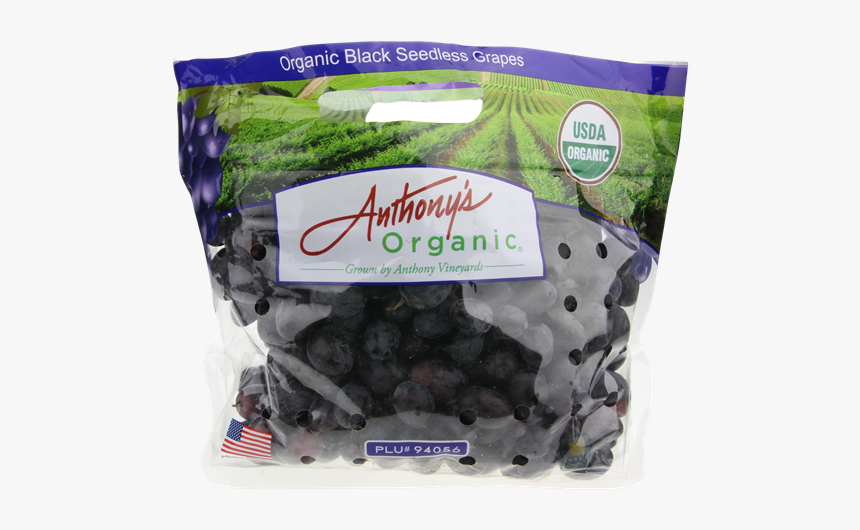 Organic Black Seedless Grapes, HD Png Download