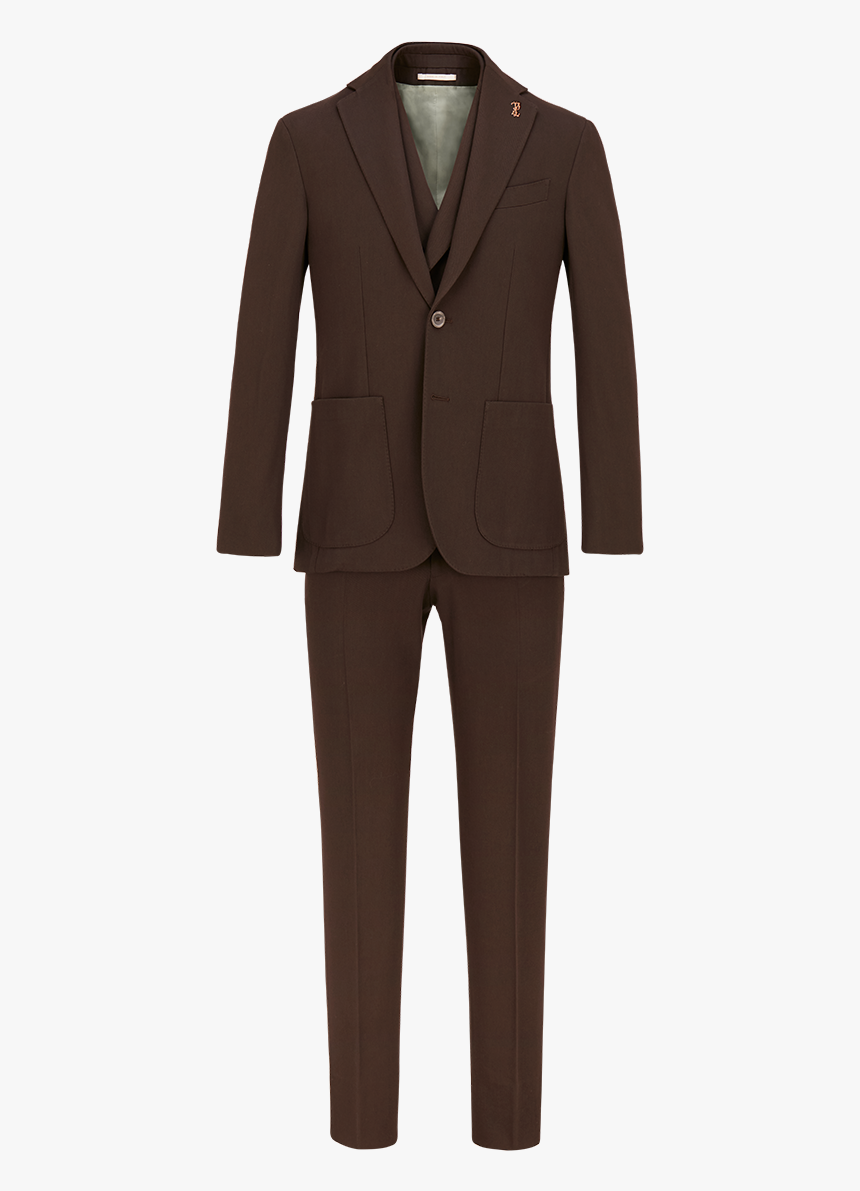Chocolate Colored Wool Three Piece Brera Suit Fw19 - Formal Wear, HD Png Download