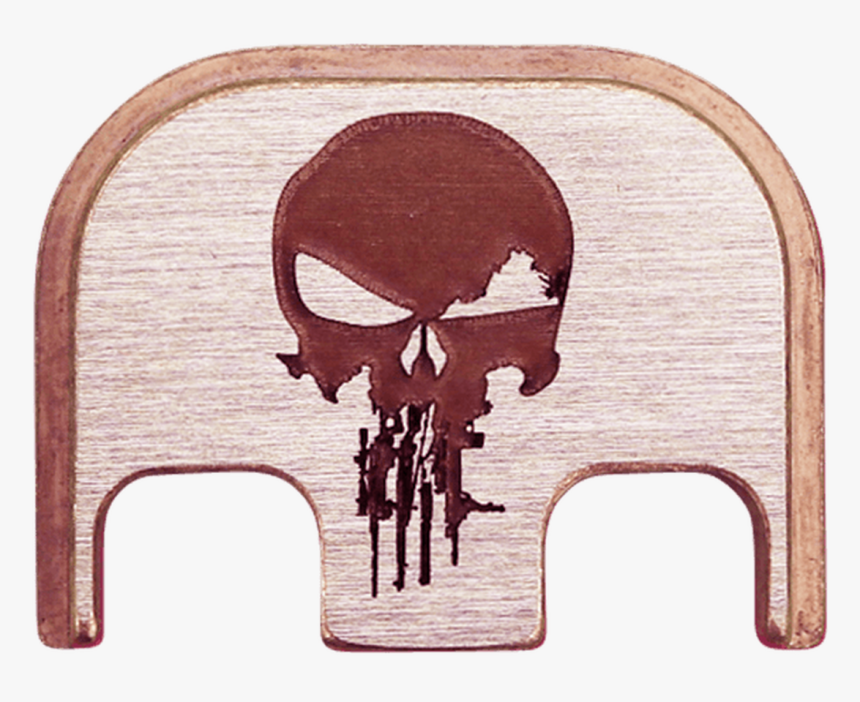 Rifle Skull Copper Brushed Finish Back Plate - Plywood, HD Png Download