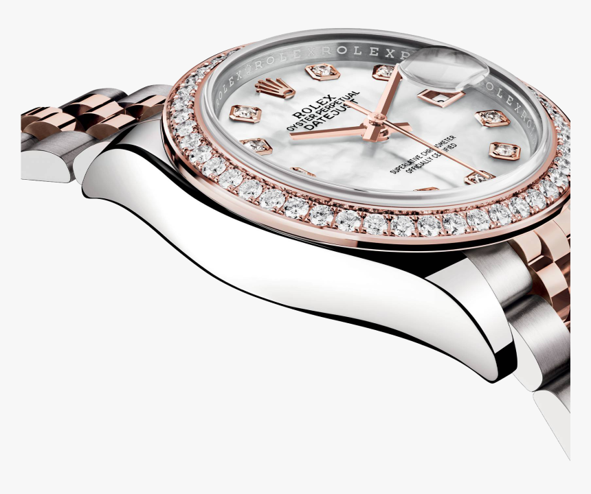 Diamond Datejust Jewellery Clock Watch Rolex Watches - Analog Watch, HD Png Download