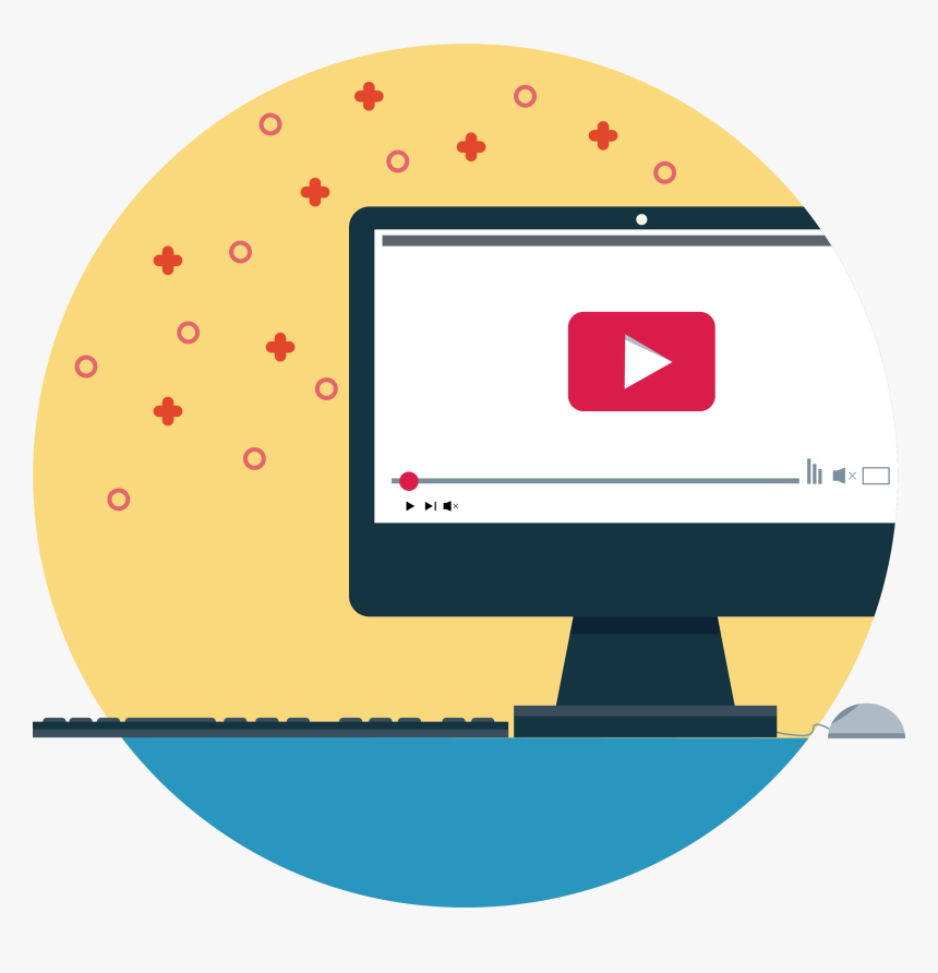 Computer Icon Watching Transprent - Watching Video Icon Png, Transparent Png