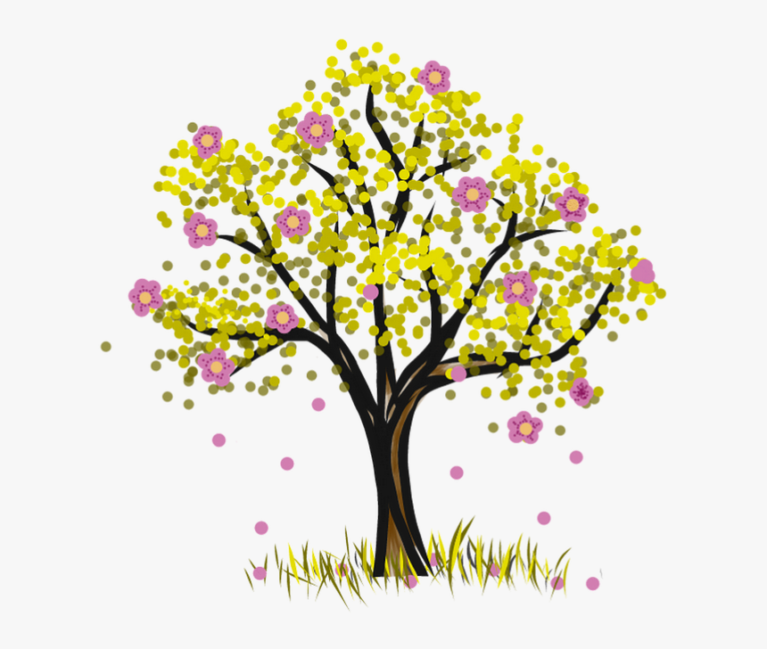 Tree, Trees, Green, Leaf, Flower, Flowering Tree - Green Leaf Flower, HD Png Download