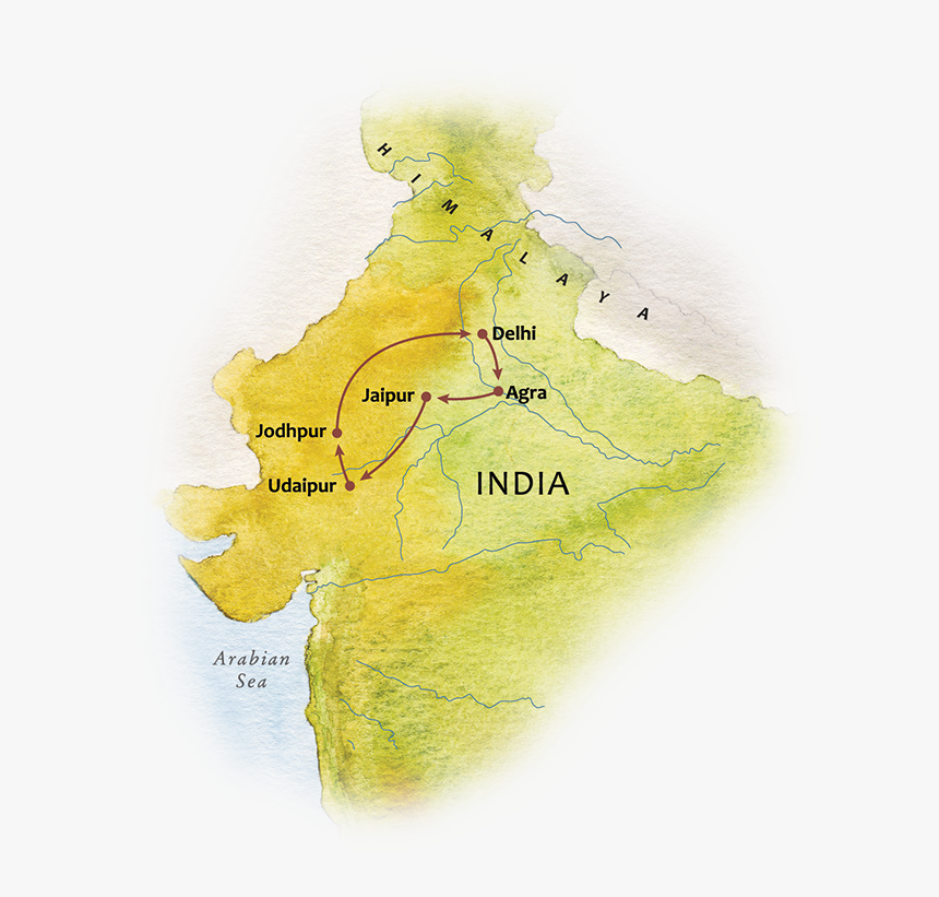 Royal Places Of India - Map, HD Png Download