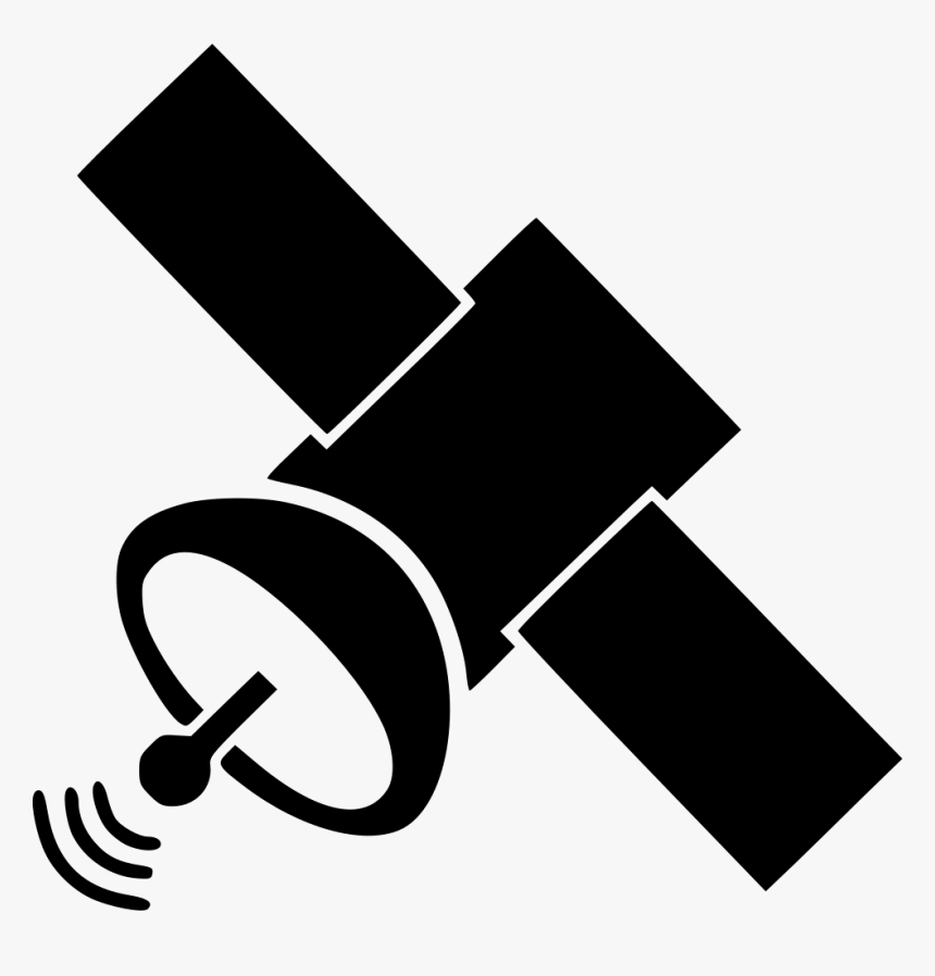 Broadcast Transmission Radio Signal - Satellite Symbol Black Background, HD Png Download