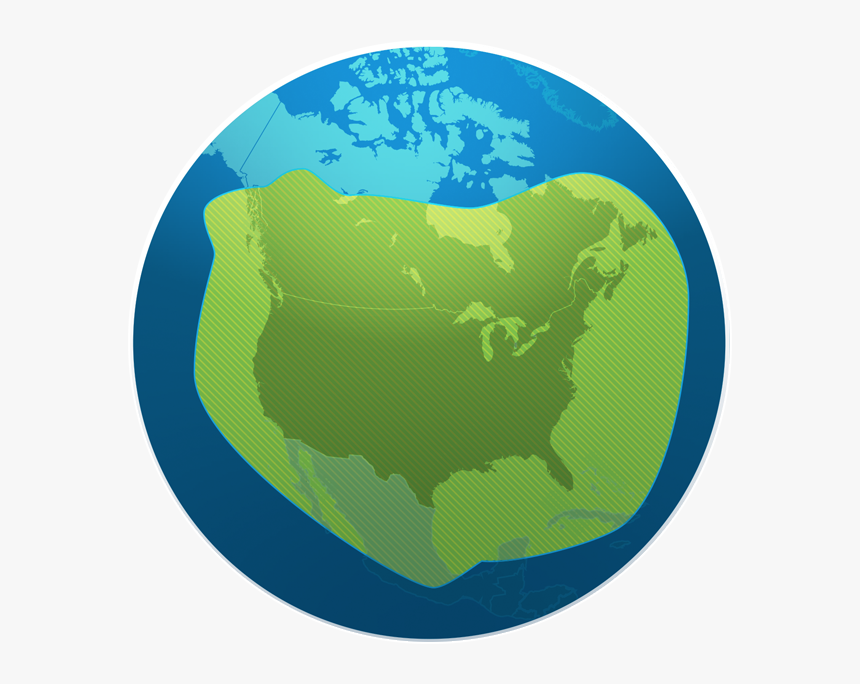 Weather Satellite Png Transparent Images - Siriusxm Coverage Map, Png Download