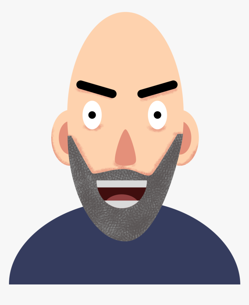 Bearded Man - Bald Guy Clipart, HD Png Download